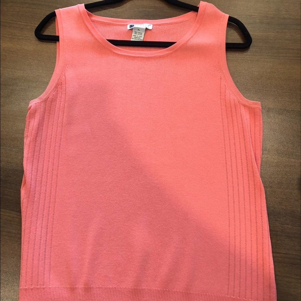 Carole Little Coral Sleeveless Top Size XL